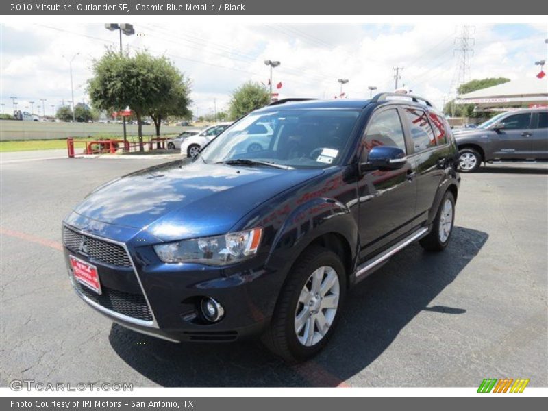 Cosmic Blue Metallic / Black 2010 Mitsubishi Outlander SE