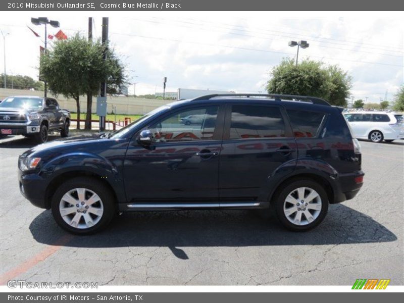 Cosmic Blue Metallic / Black 2010 Mitsubishi Outlander SE