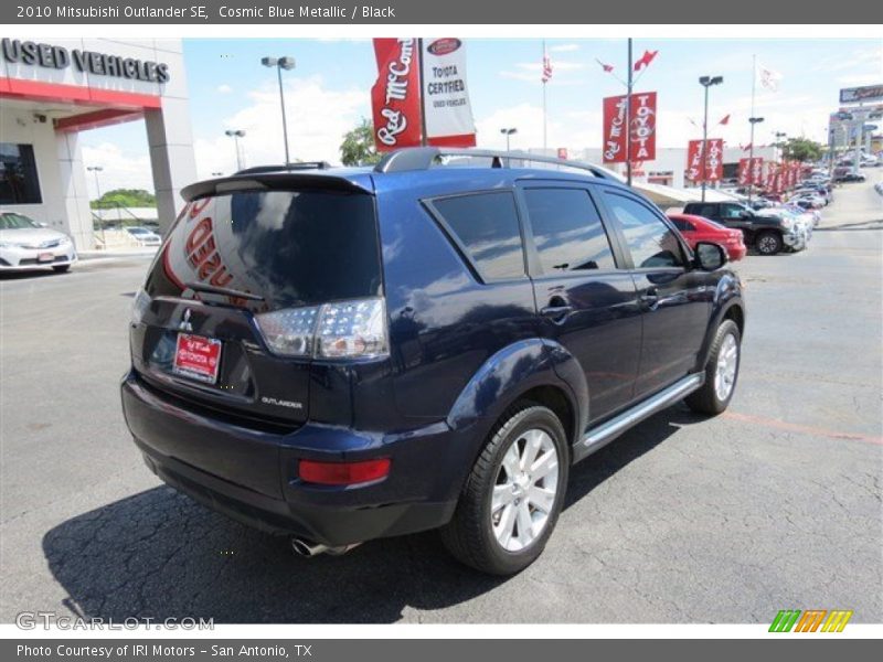 Cosmic Blue Metallic / Black 2010 Mitsubishi Outlander SE