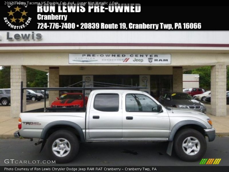 Lunar Mist Metallic / Oak 2002 Toyota Tacoma V6 Double Cab 4x4