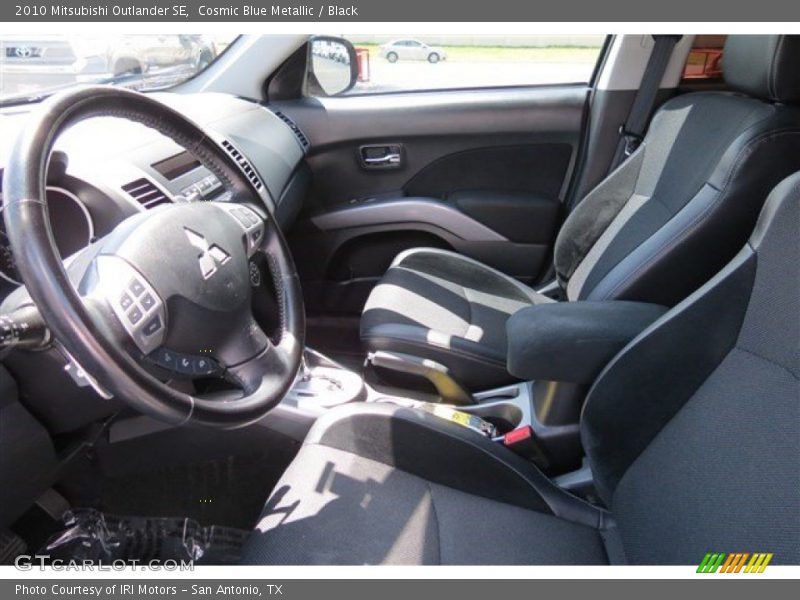 Cosmic Blue Metallic / Black 2010 Mitsubishi Outlander SE