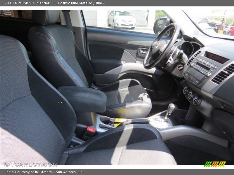 Cosmic Blue Metallic / Black 2010 Mitsubishi Outlander SE