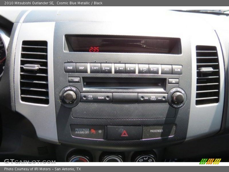 Cosmic Blue Metallic / Black 2010 Mitsubishi Outlander SE