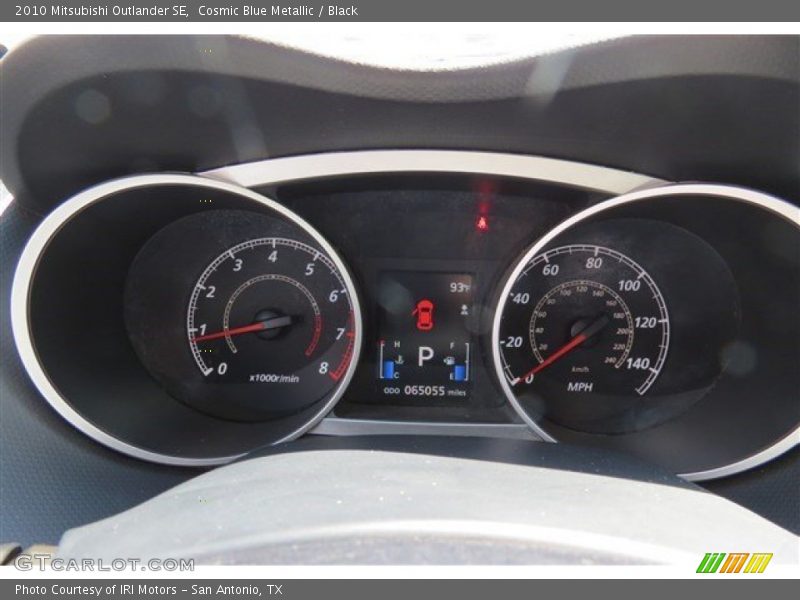 Cosmic Blue Metallic / Black 2010 Mitsubishi Outlander SE