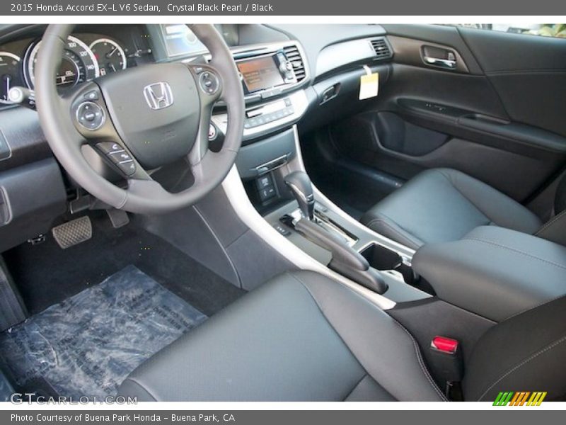 Black Interior - 2015 Accord EX-L V6 Sedan 
