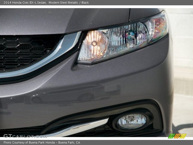 Modern Steel Metallic / Black 2014 Honda Civic EX-L Sedan