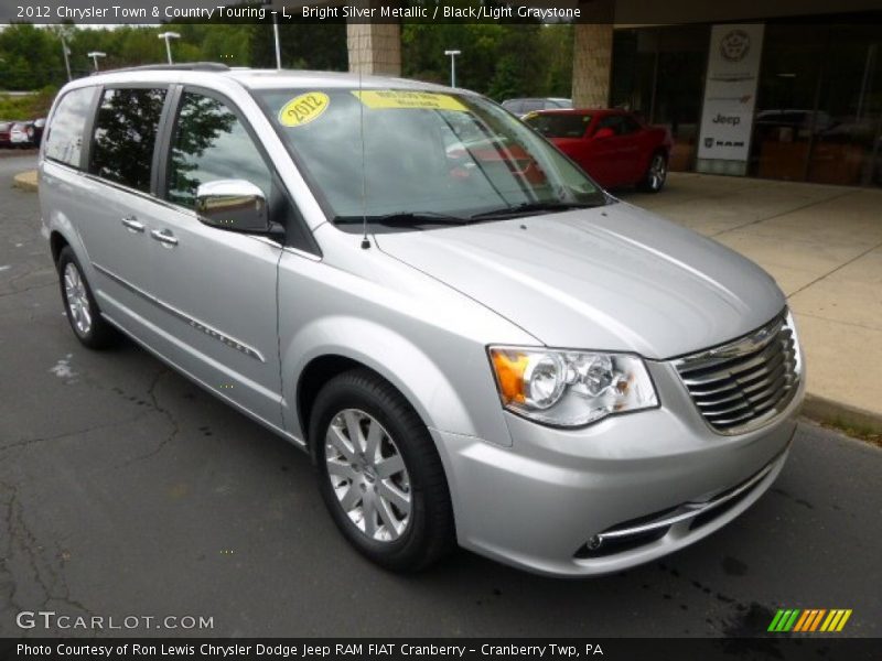 Bright Silver Metallic / Black/Light Graystone 2012 Chrysler Town & Country Touring - L