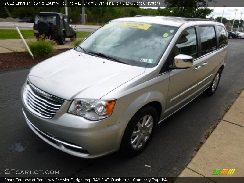 Bright Silver Metallic / Black/Light Graystone 2012 Chrysler Town & Country Touring - L