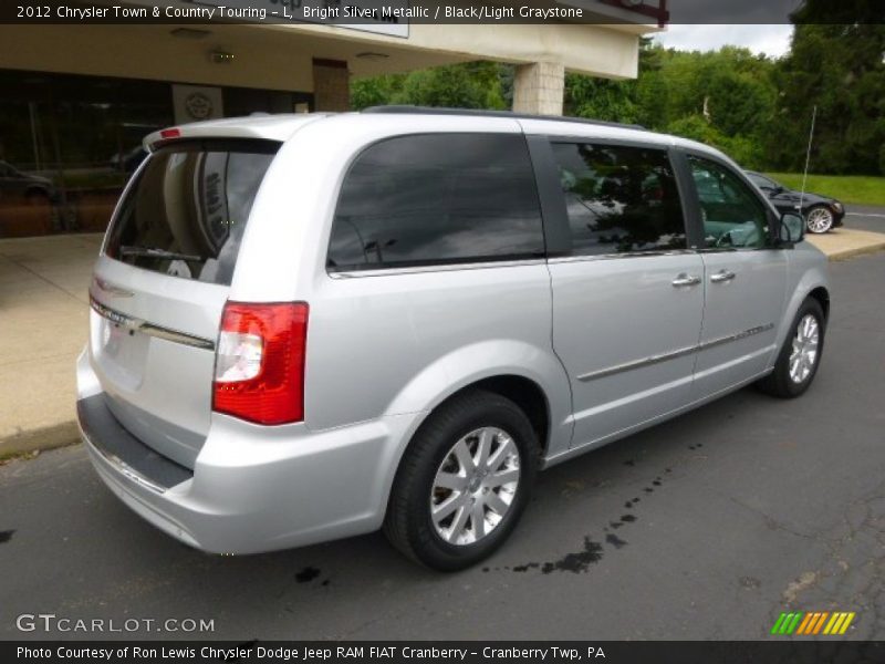 Bright Silver Metallic / Black/Light Graystone 2012 Chrysler Town & Country Touring - L