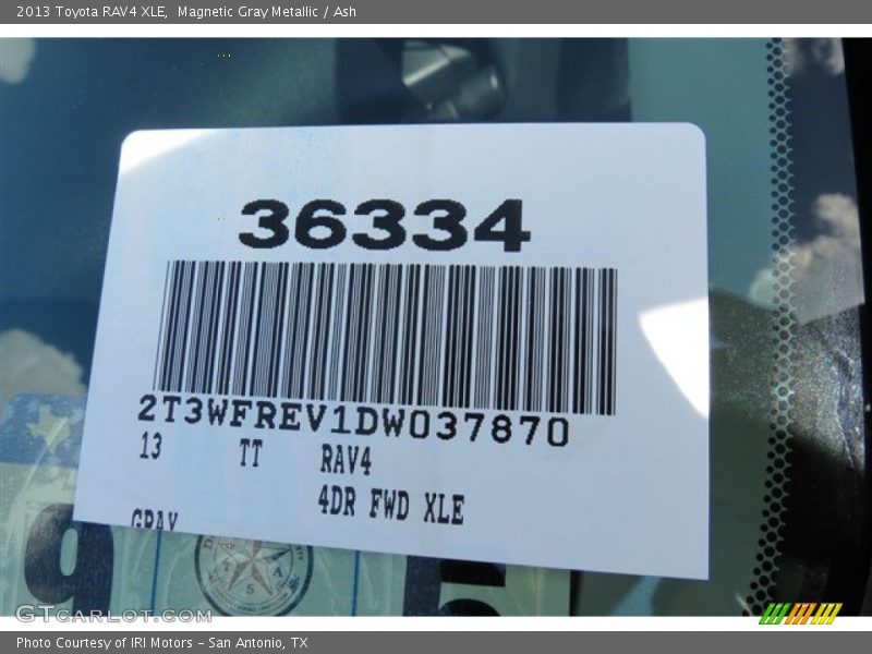 Magnetic Gray Metallic / Ash 2013 Toyota RAV4 XLE