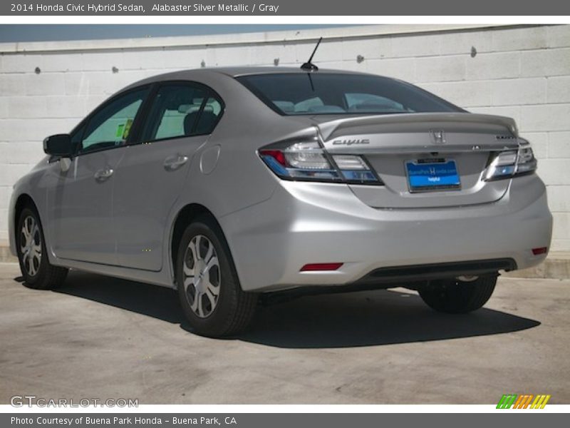 Alabaster Silver Metallic / Gray 2014 Honda Civic Hybrid Sedan