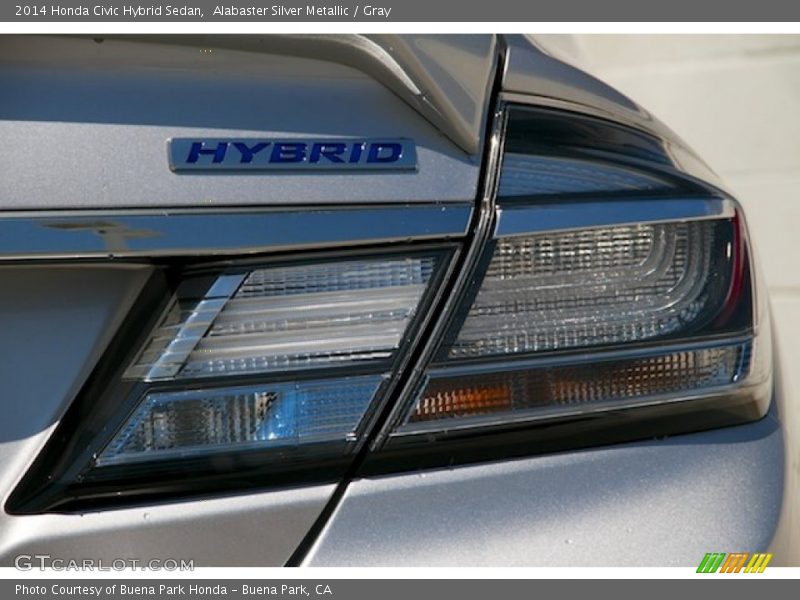 Alabaster Silver Metallic / Gray 2014 Honda Civic Hybrid Sedan