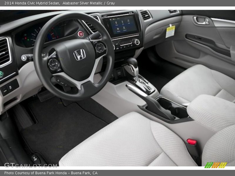 Gray Interior - 2014 Civic Hybrid Sedan 