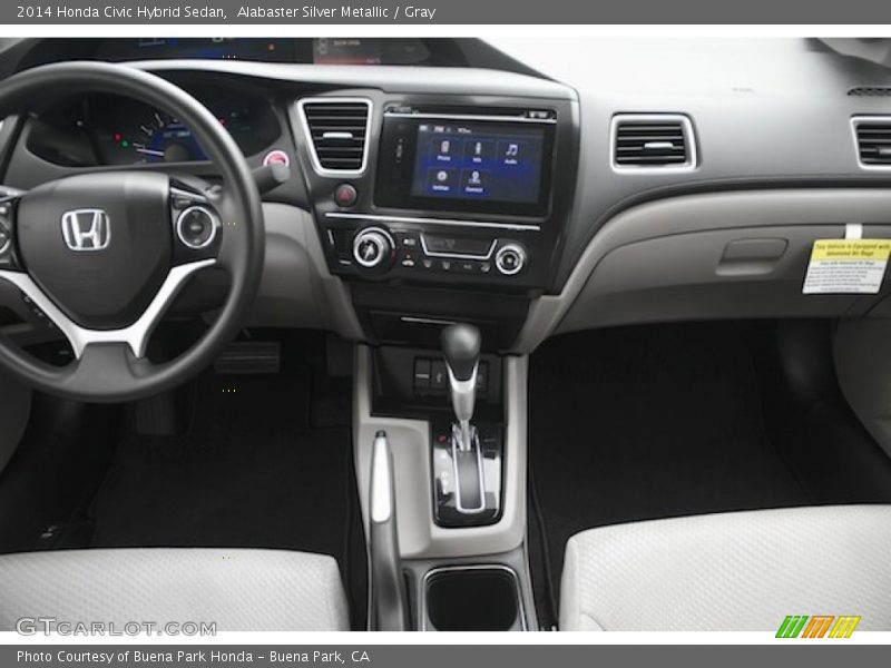 Alabaster Silver Metallic / Gray 2014 Honda Civic Hybrid Sedan