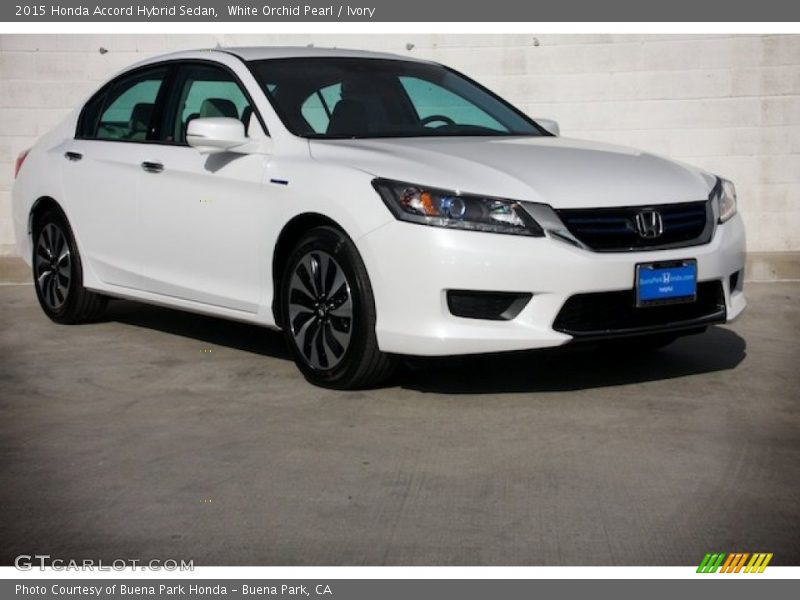 White Orchid Pearl / Ivory 2015 Honda Accord Hybrid Sedan