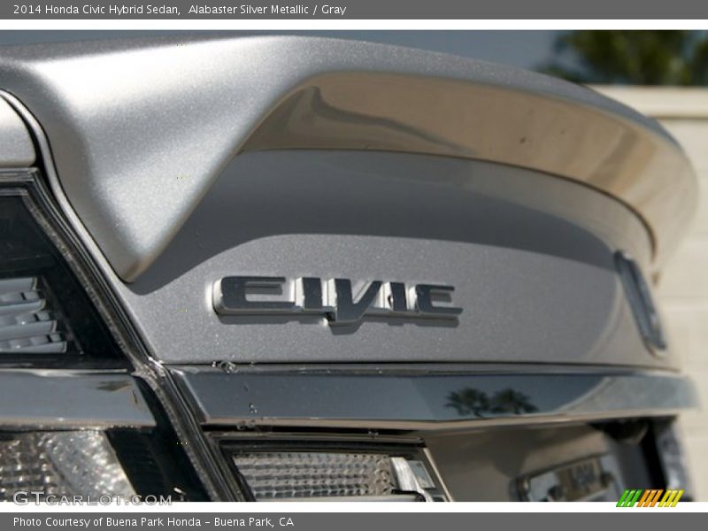 Alabaster Silver Metallic / Gray 2014 Honda Civic Hybrid Sedan