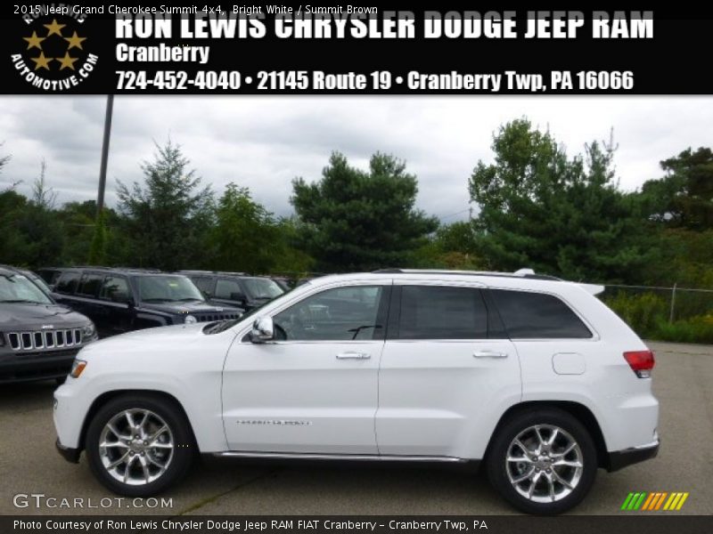 Bright White / Summit Brown 2015 Jeep Grand Cherokee Summit 4x4