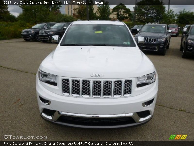 Bright White / Summit Brown 2015 Jeep Grand Cherokee Summit 4x4