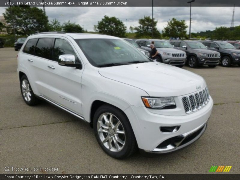 Bright White / Summit Brown 2015 Jeep Grand Cherokee Summit 4x4
