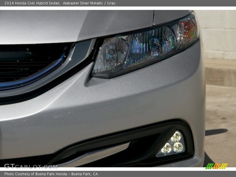 Alabaster Silver Metallic / Gray 2014 Honda Civic Hybrid Sedan