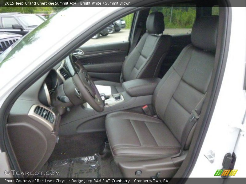 Front Seat of 2015 Grand Cherokee Summit 4x4