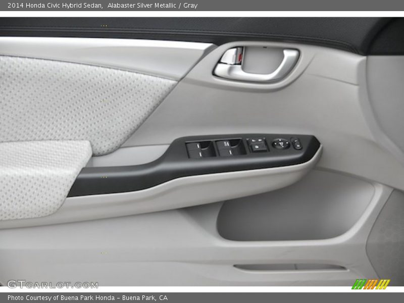Alabaster Silver Metallic / Gray 2014 Honda Civic Hybrid Sedan