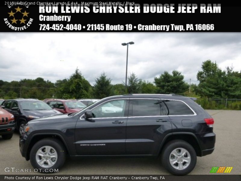 Maximum Steel Metallic / Black 2015 Jeep Grand Cherokee Laredo E 4x4