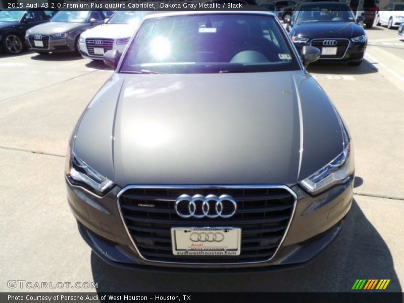 Dakota Gray Metallic / Black 2015 Audi A3 2.0 Premium Plus quattro Cabriolet