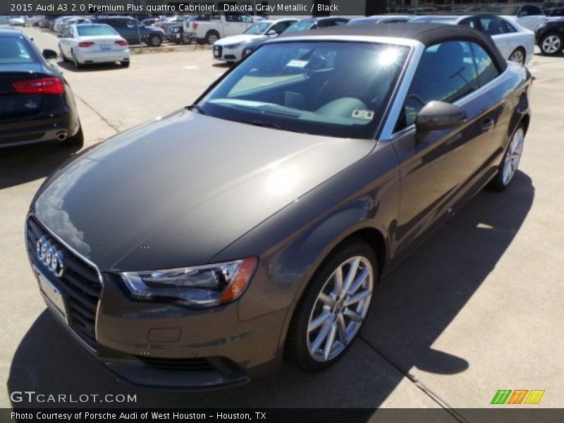 Dakota Gray Metallic / Black 2015 Audi A3 2.0 Premium Plus quattro Cabriolet