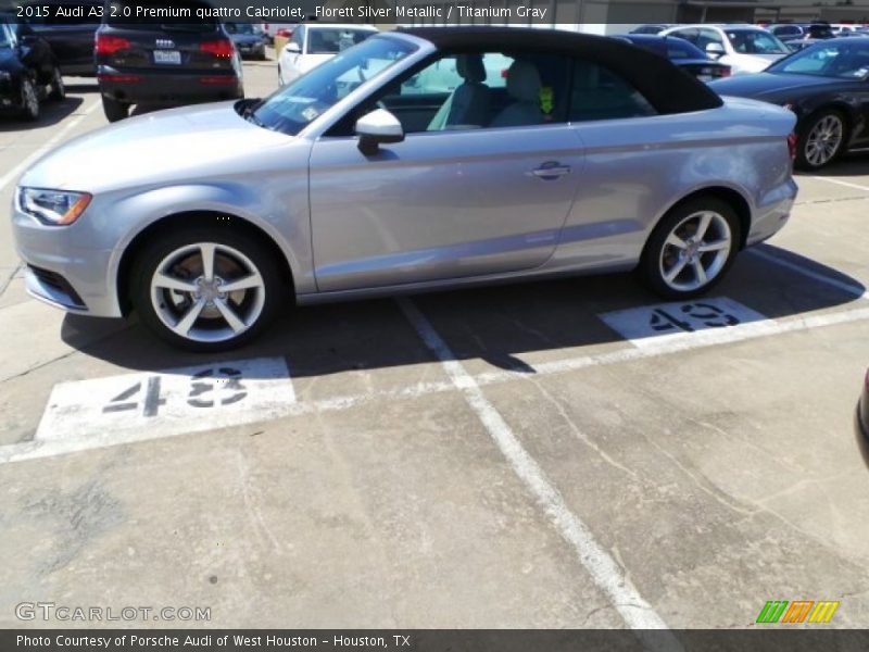 Florett Silver Metallic / Titanium Gray 2015 Audi A3 2.0 Premium quattro Cabriolet