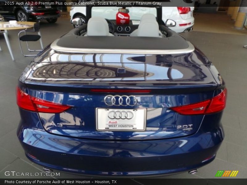 Scuba Blue Metallic / Titanium Gray 2015 Audi A3 2.0 Premium Plus quattro Cabriolet