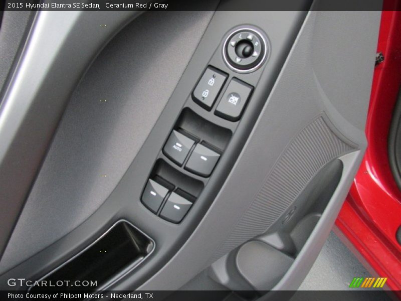 Geranium Red / Gray 2015 Hyundai Elantra SE Sedan