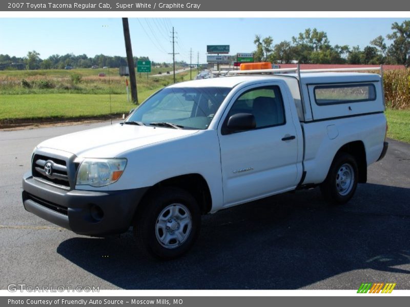 Super White / Graphite Gray 2007 Toyota Tacoma Regular Cab
