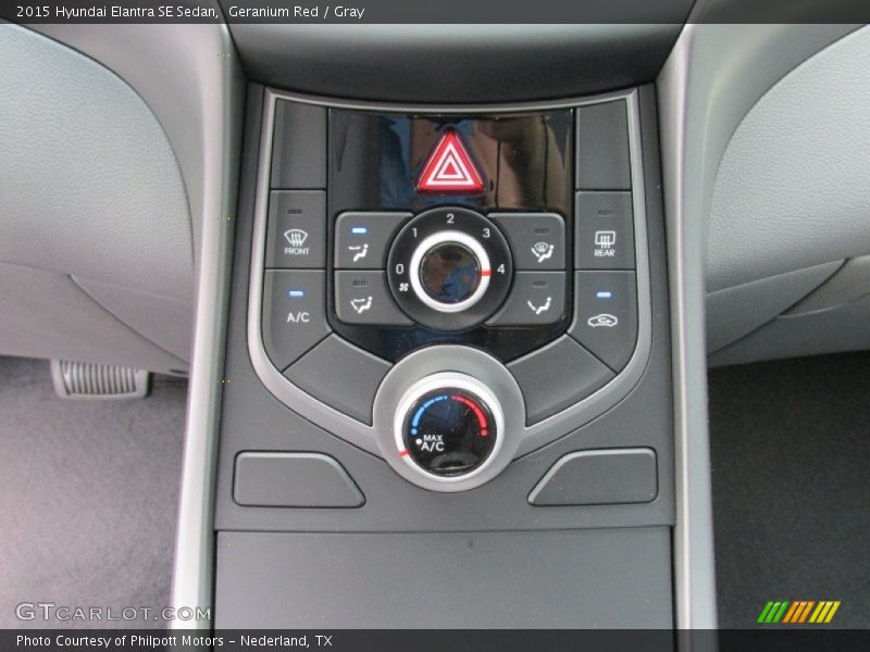 Geranium Red / Gray 2015 Hyundai Elantra SE Sedan