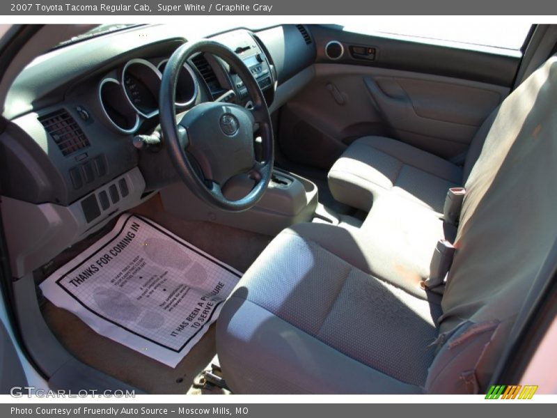 Super White / Graphite Gray 2007 Toyota Tacoma Regular Cab