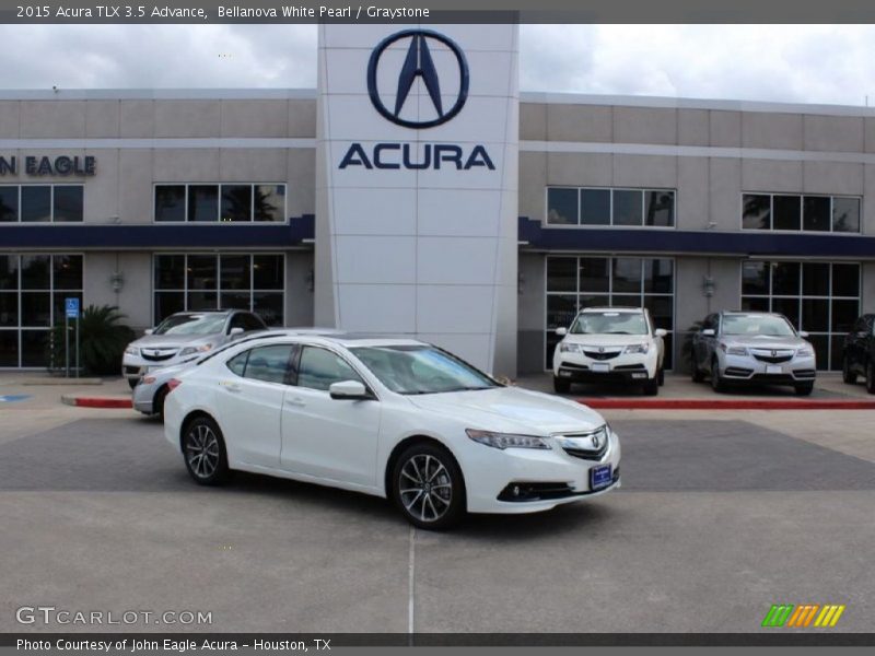 Bellanova White Pearl / Graystone 2015 Acura TLX 3.5 Advance