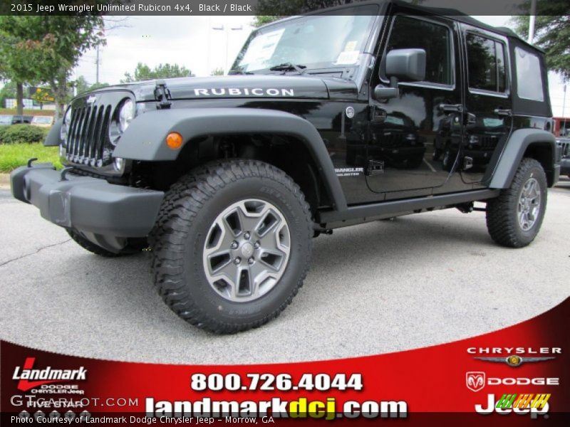 Black / Black 2015 Jeep Wrangler Unlimited Rubicon 4x4