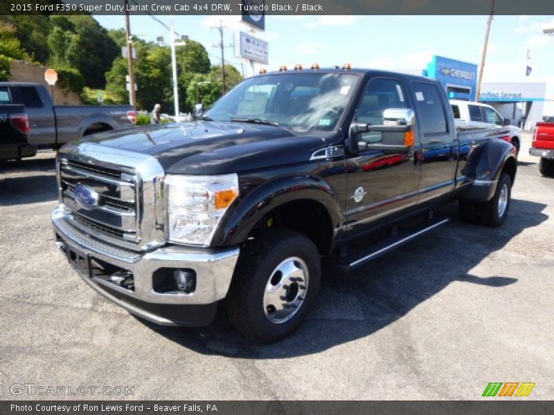 Tuxedo Black / Black 2015 Ford F350 Super Duty Lariat Crew Cab 4x4 DRW