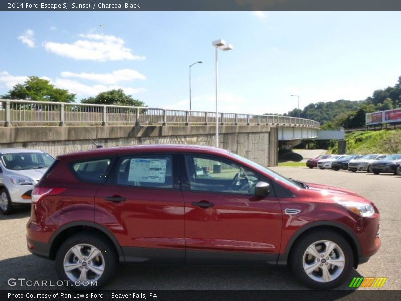 Sunset / Charcoal Black 2014 Ford Escape S