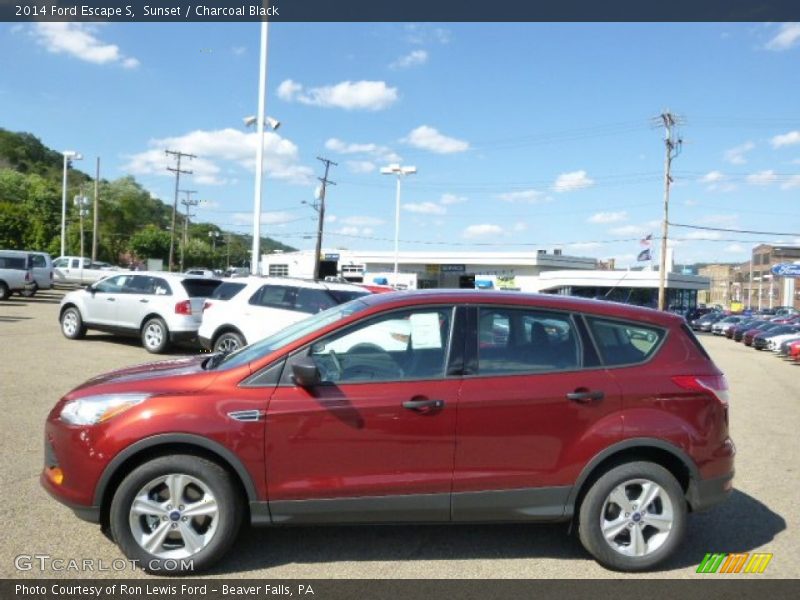 Sunset / Charcoal Black 2014 Ford Escape S