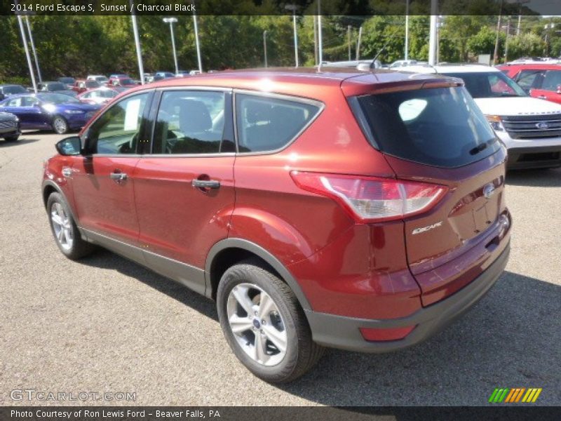 Sunset / Charcoal Black 2014 Ford Escape S