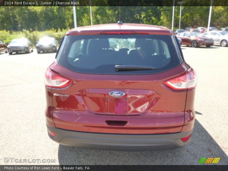 Sunset / Charcoal Black 2014 Ford Escape S