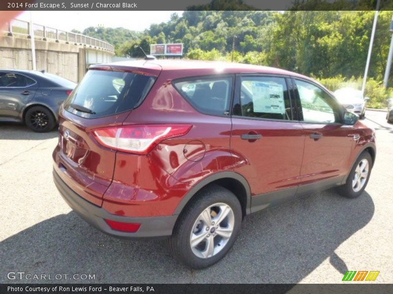 Sunset / Charcoal Black 2014 Ford Escape S