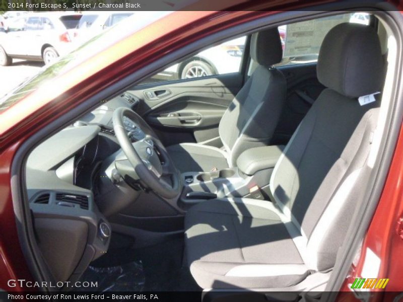 Sunset / Charcoal Black 2014 Ford Escape S