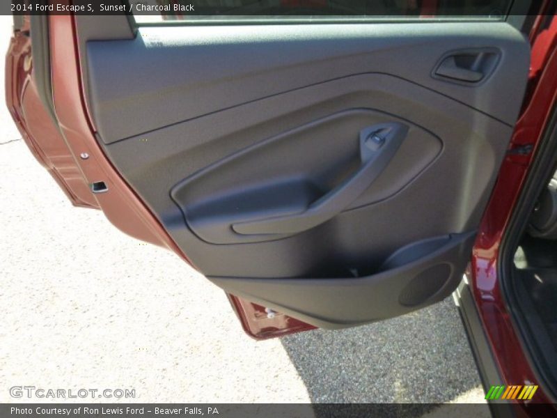 Sunset / Charcoal Black 2014 Ford Escape S