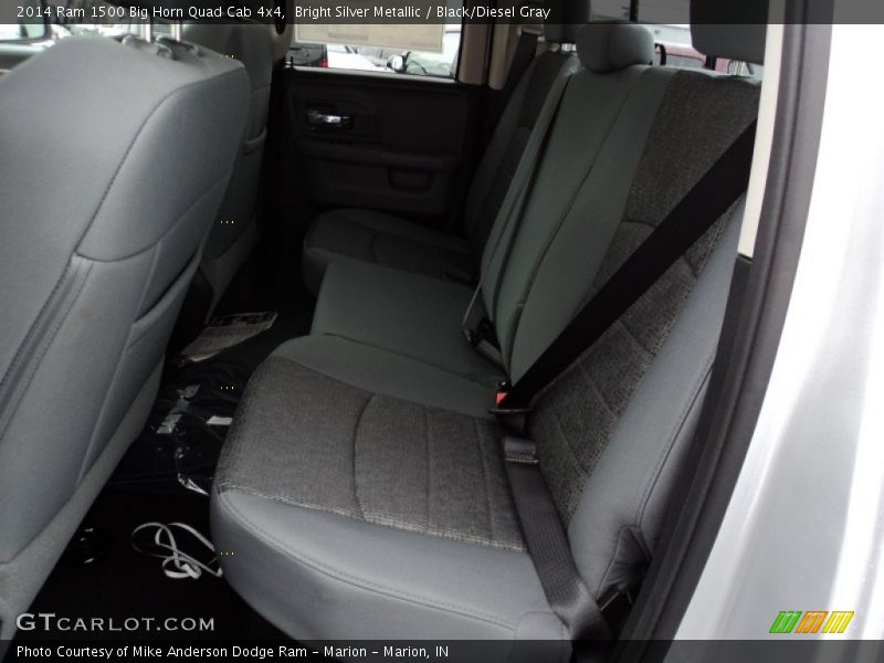 Bright Silver Metallic / Black/Diesel Gray 2014 Ram 1500 Big Horn Quad Cab 4x4