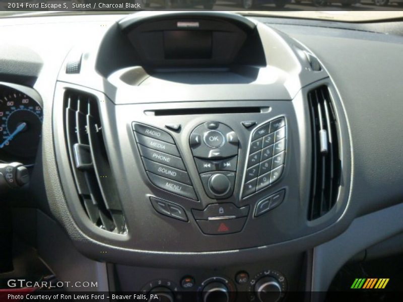 Sunset / Charcoal Black 2014 Ford Escape S