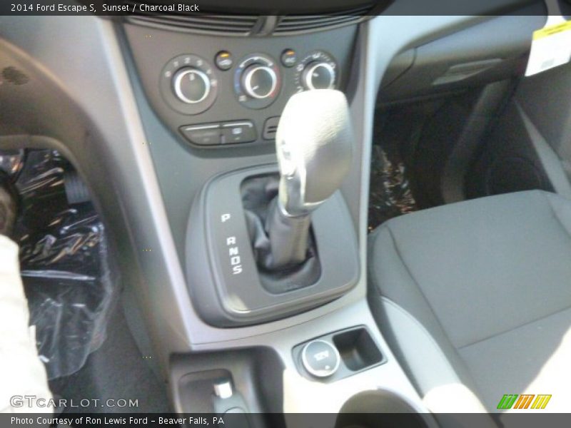 Sunset / Charcoal Black 2014 Ford Escape S