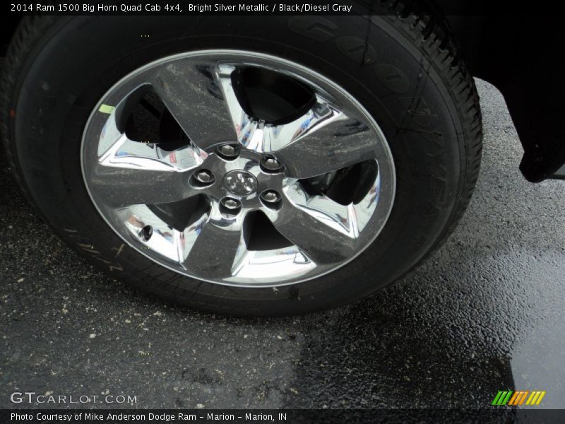 Bright Silver Metallic / Black/Diesel Gray 2014 Ram 1500 Big Horn Quad Cab 4x4