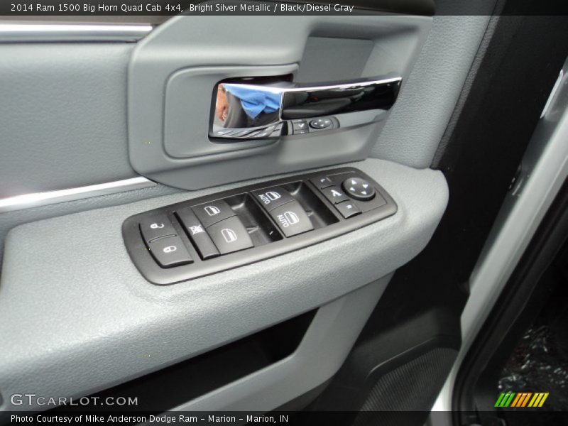 Bright Silver Metallic / Black/Diesel Gray 2014 Ram 1500 Big Horn Quad Cab 4x4